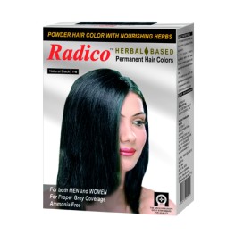 Natural Herbal Permanent Black Hair Colour - No Ammonia Formula - Easy to Use, Mix & Apply (60g)