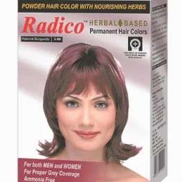 Natural Herbal Permanent Burgundy Hair Colour - No Ammonia Formula - Easy to Use, Mix & Apply (60g)