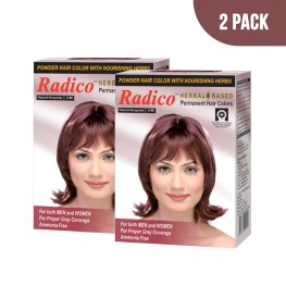Herbal Based Natural Burgundy Hair Colour - No Ammonia Formula - Easy to Use, Mix & Apply (Pack of 2)